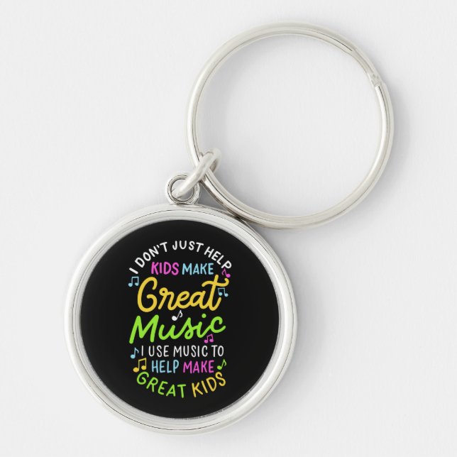 Music Teacher - Help Kids Make Music Gift Key Ring (Front)