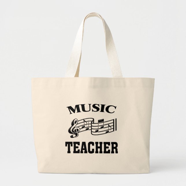 MUSIC TEACHER LARGE TOTE BAG (Front)