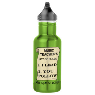 Music Teacher List Of Rules 1.png 532 Ml Water Bottle