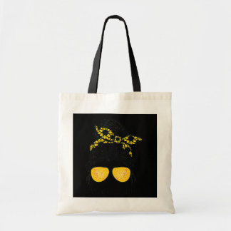 Music Teacher Messy Bun Life Glasses And Hair Tote Bag