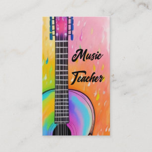 Music Teacher Music Lessons Business Card