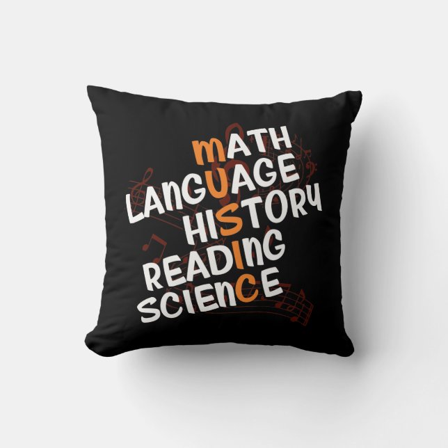 Music Teacher Musician Gift Cushion (Front)