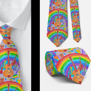 Music Teacher Musician Guitar Piano Neck Tie