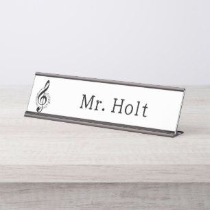 Music Teacher Musician Piano Instructor Studio Desk Name Plate