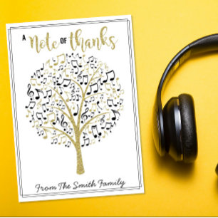 music teacher note of thanks music teacher gift invitation