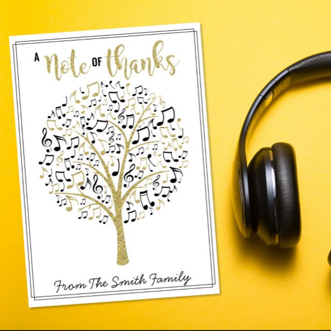 music teacher note of thanks music teacher gift invitation (Creator Uploaded)