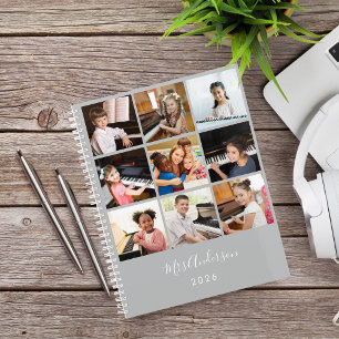 Music Teacher Photo Collage Custom Yearly Planner