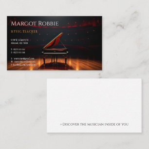 Music Teacher Pianist Business Card