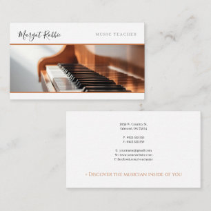 Music Teacher Pianist Business Card