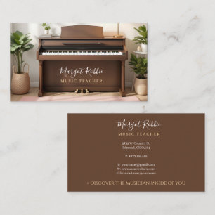 Music Teacher Pianist Business Card