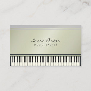 Music Teacher Piano Keyboard Musician Pianist Business Card