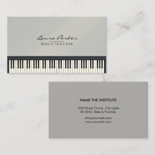 Music Teacher Piano Keyboard Musician Pianist Business Card
