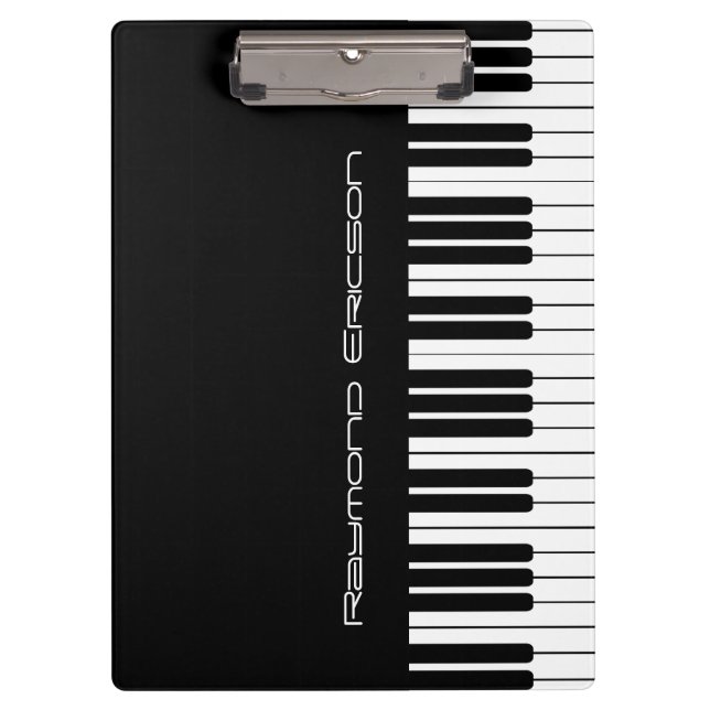 Music Teacher Piano Keyboard Professor Clipboard (Front)