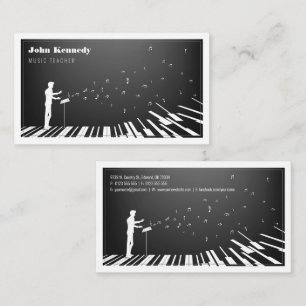 Music Teacher Piano Keys Business Card