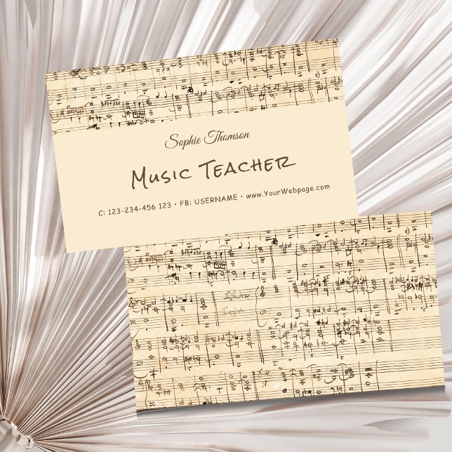 Music teacher private lessons business card (Creator Uploaded)