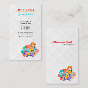 Music Teacher   Professional Business Card