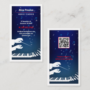 Music Teacher Proffesional Business Card
