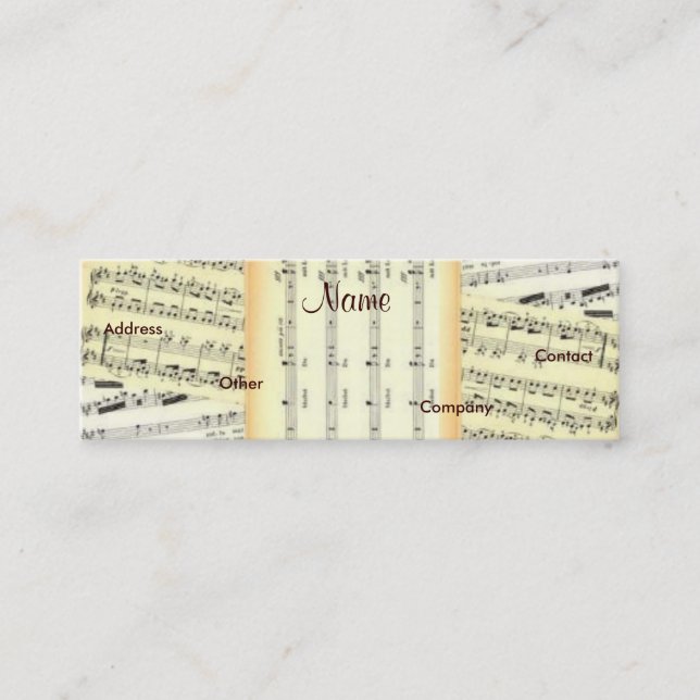 Music Teacher Profile Card - Customisable (Front)