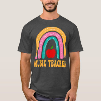 Music Teacher Rainbow Women Back To School Appreci T-Shirt