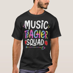 Music Teacher Squad Tie-Dye First Day of School T-Shirt