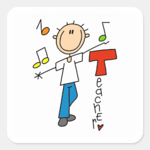 Music Teacher Square Sticker