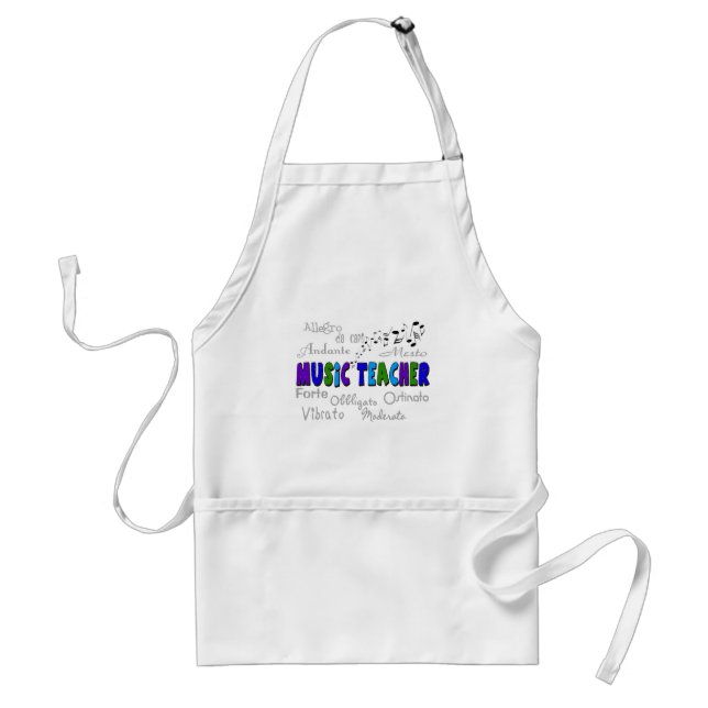 Music Teacher Terminology Design Standard Apron (Front)
