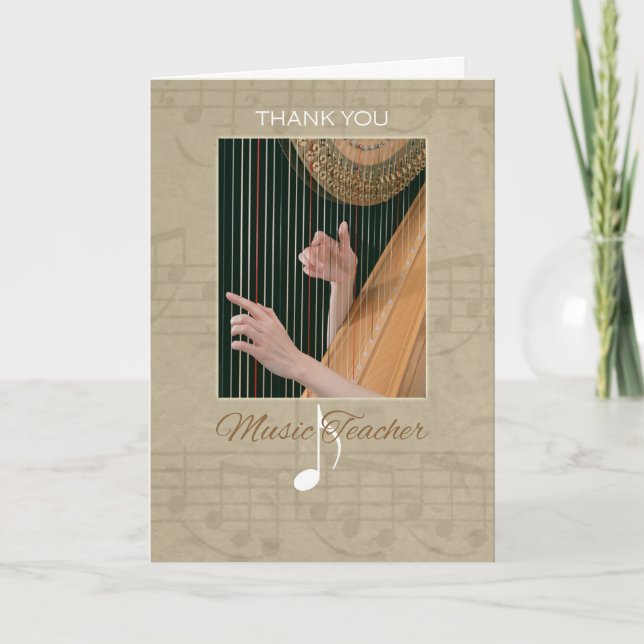 Music Teacher Thank You Card (Front)