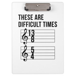 Music Teacher Times Clipboard