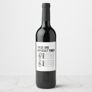 Music Teacher Times Wine Label