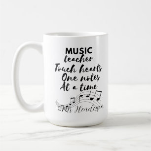 Music teacher touch heart teacher appreciation day coffee mug