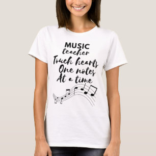 Music teacher touch heart teacher appreciation day T-Shirt