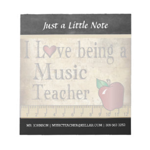 Music Teacher Vintage Style Notepad