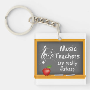 Music Teachers are Really # Sharp Key Ring