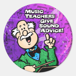 Music Teachers Classic Round Sticker