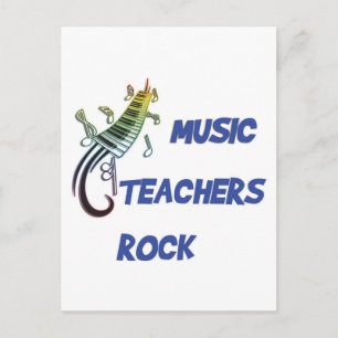 MUSIC TEACHERS ROCK POSTCARD