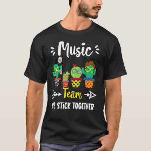 Music Team School Cactus Crew Music Teacher Squad T-Shirt