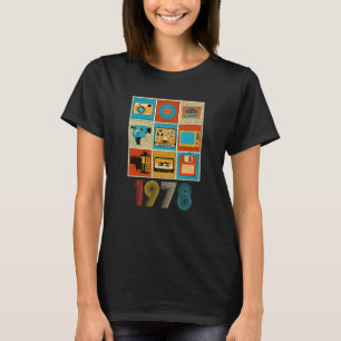 Music Tech Vintage 1978 44th Birthday T-Shirt