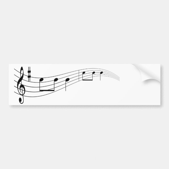 Music text bumper sticker (Front)