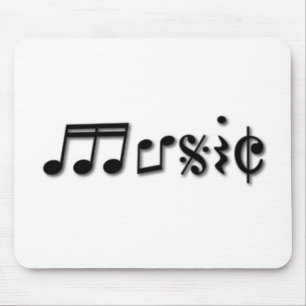 Music Text Design Mouse Pad