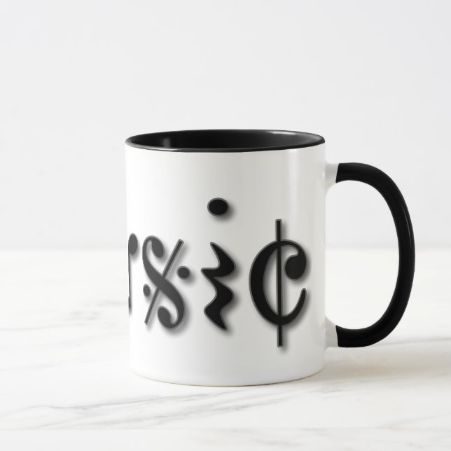 Music Text Design Mug (Right)