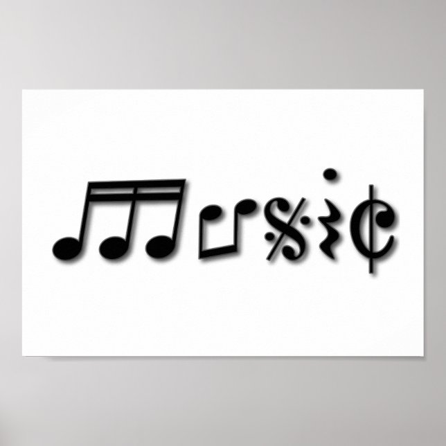 Music Text Design Poster (Front)