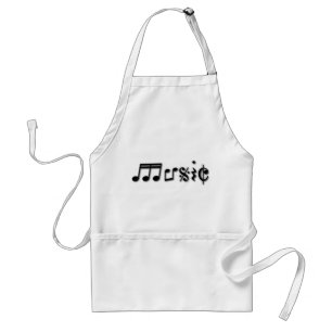 Music Text Design Standard Apron