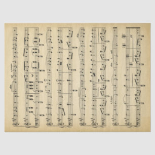 Music Theme Antique Sheet Music tissue paper