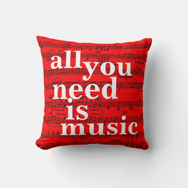 music theme decor cushion (Front)