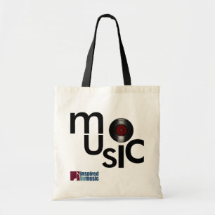 music-theme inspired tote bag