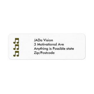 Music Theme Return Address Label