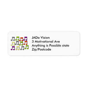 Music Theme Return Address Label