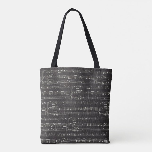 music theme tote bag music note (Back)