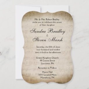 Music Theme Wedding Invitation