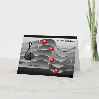 Music Themed Birthday Greetings Card